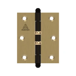 Dobradica pino bola e anel 3" x 2.1/2 blister bronze latonado Aliança