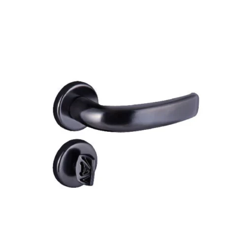 Fechadura banheiro Galaxy roseta 40mm preto fosco Aliança