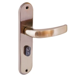 Fechadura Entrada Galaxy Espelho 40mm Bronze Latonado Alianca