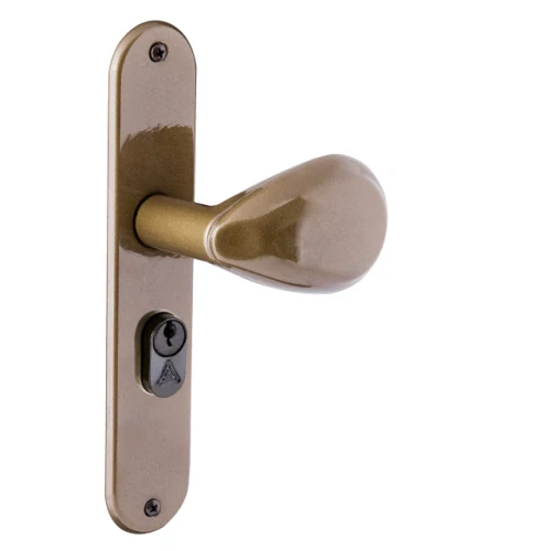 Fechadura entrada golf 40mm latonado fosco Aliança