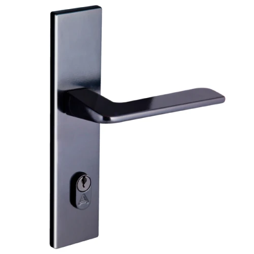 Fechadura entrada ultra line espelho 55mm preto fosco Aliança