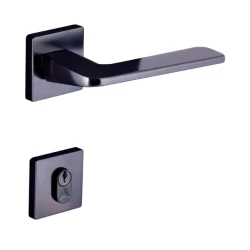 Fechadura entrada ultra line roseta 55mm preto fosco Aliança