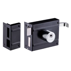 Fechadura para portão F1510 tetra preto fosco Aliança