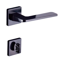 Fechadura Ultra Line Roseta Banheiro 55mm Preto F Aliança